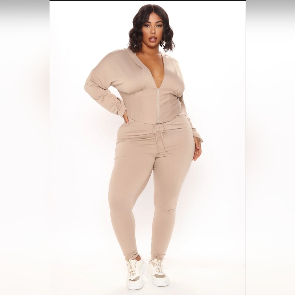 Fashion Nova Better Than Ever Hoodie Set - Taupe